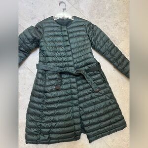 MaxMara Dark Green Quilted Coat